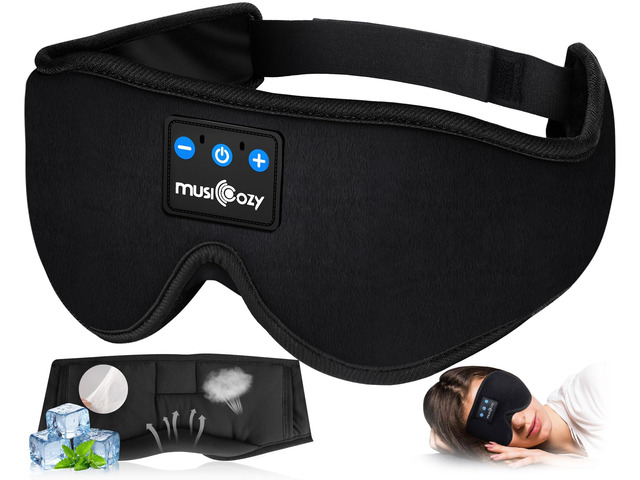 Bluetooth 5.4 Sleep Headphones Sleeping Eye Mask Earbuds Headband HD Stereo Sound, Wireless Headphones with Soft Lining Blackout Washable Design...