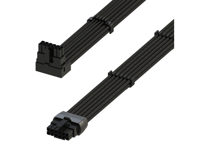 12VHPWR GPU Power Cable Left Angle 70cm PCIe 5.0 for RTX 5090, 5080, 5070, 16Pin/12+4, 600W 16AWG