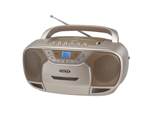 CD-590-C CD-590 1-Watt Portable Stereo CD and Cassette Player/Recorder with AM/FM Radio and Bluetooth (Champagne)