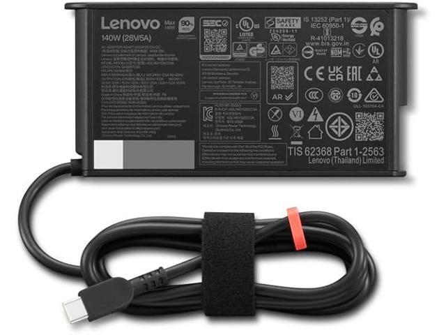 Lenovo ThinkPad Mobile Workstation 140W USB-C GaN Slim AC Adapter for ThinkPad P1 Series-P1 G8, ThinkPad P16 Series-P16v G3, ThinkPad T1 Series-T1g...