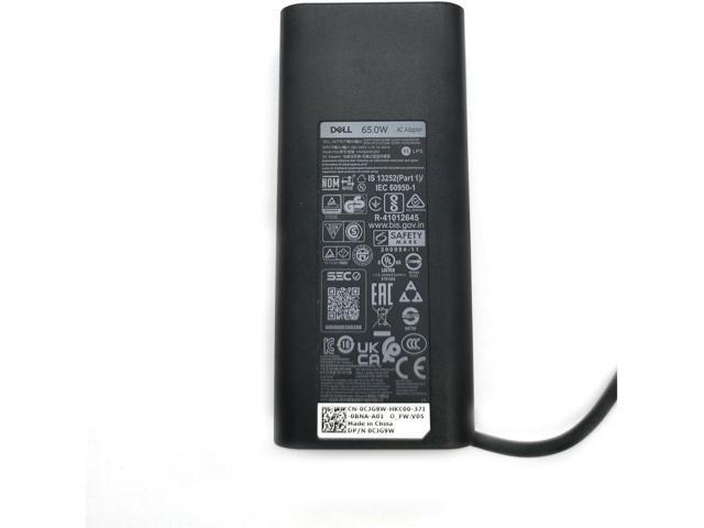 Dell Laptop Charger 65W USB-C,AC Adapter with Power Cord Cable,LA65NM190, HA65NM190, DA65NM190, HKA65NM200, Black