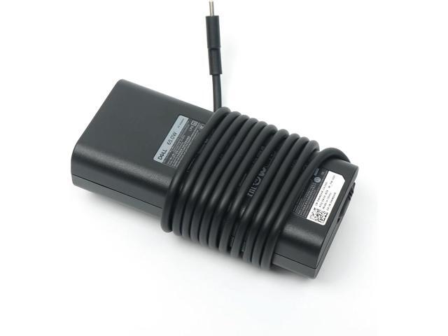 Dell Laptop Charger 65W USB-C,AC Adapter with Power Cord Cable,LA65NM190, HA65NM190, DA65NM190, HKA65NM200, Black