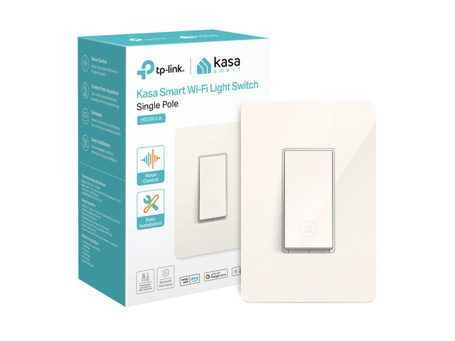 Light Switch, Single Pole, Need Neutral Wire, HS200-LA 2.4GHz Wi-Fi, Works with Alexa & Google Home, UL Certified, No Hub Required, Light Almond