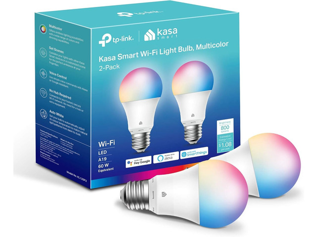 Light Bulbs, Full Color Changing Dimmable Smart WiFi Bulbs Compatible with Alexa and Google Home, A19, 60 W 800 Lumens,2.4Ghz only, No Hub...