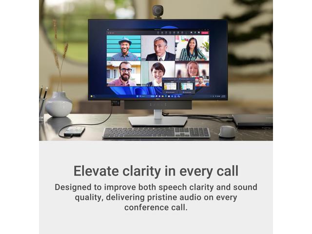 Dell Pro Premium Conferencing Soundbar - SB725 - Controls End/Call/Volume Down/Volume Up/MS Teams, LED Status Indicator, Wired, AI-Based Noise...