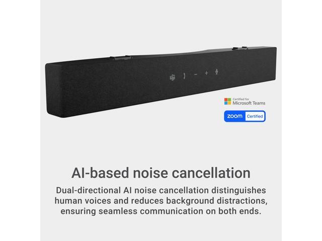 Dell Pro Premium Conferencing Soundbar - SB725 - Controls End/Call/Volume Down/Volume Up/MS Teams, LED Status Indicator, Wired, AI-Based Noise...