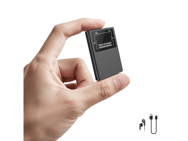 128GB Magnetic Voice Activated Recording Device - (18800 Hour) Digital Voice Recorder with AI Noise Reduction, Portable Audio Recorder for...