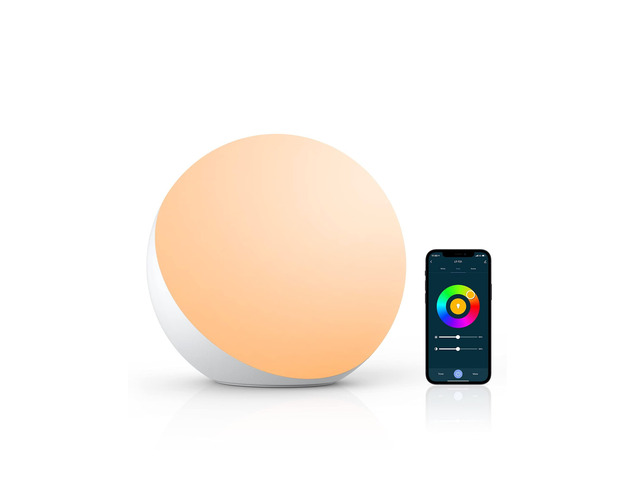 Smart Table Lamp, Dimmable Desk Lamp with App/Voice Control, LED RGB Color Changing Touch Lamp, Night Lamp for Bedroom Compatible with Alexa