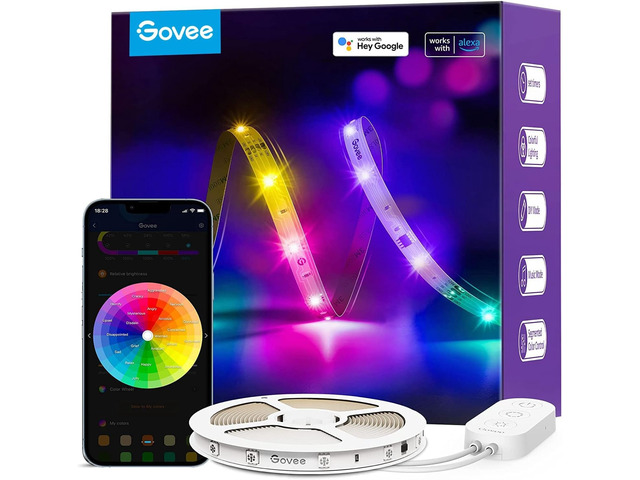 16.4ft RGBIC LED Strip Lights, Work with Alexa and Google Assistant LED Lights for Bedroom, WiFi App Control Segmented DIY Multiple Colors, Color...