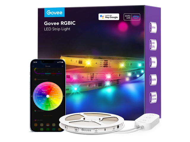 32.8ft RGBIC LED Strip Lights, Work with Alexa and Google Assistant LED Lights for Bedroom, WiFi App Control Segmented DIY Multiple Colors, Color...