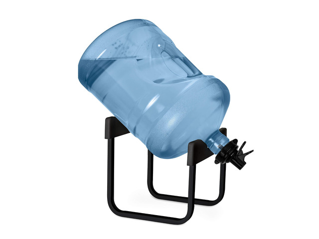 Stainless Steel 3-5 Gallon Water Jug Stand and 2 Dispenser Valves, Rust-Resistant Non Slip Water Stand with BPA Free Fast Flow Water Spout Fits...