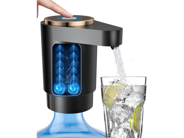 Water Jug Pump for 5 Gallon Bottle Portable Electric USB-C Charging Dispenser, Dual Powerful Motors, Fast Flow, Fits 2-5 Gallon Jugs Ideal for...