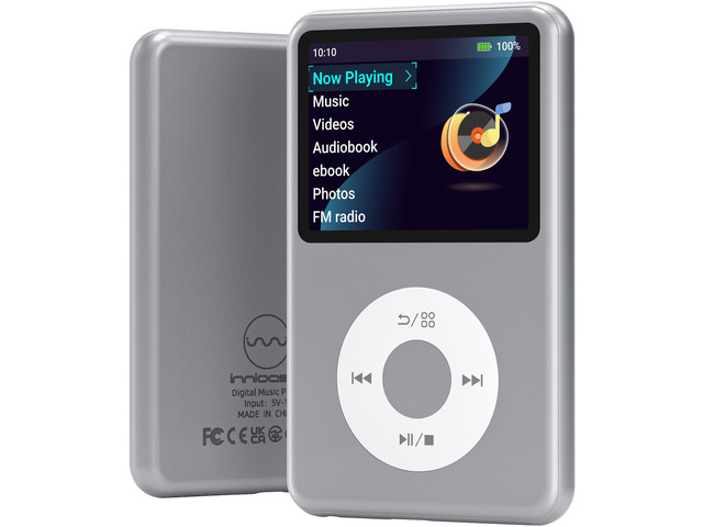 Mp3 Player with Bluetooth Y1 Portable Music Digital Players Supports Playlist Audiobook Video Nice Gadget for Kids Silver