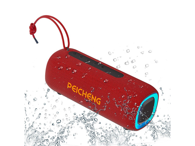Bluetooth Speaker, Portable Wireless Clear Loud Stereo Sound IPX5 Waterproof with RGB Lights BT5.3 Long Playtime TWS Pairing,for Home Party Outdoor...