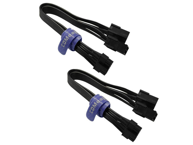 (2-Pack) 12 Pin GPU Cable, Dual PCIe 8 Pin Female to Mini 12 Pin Male GPU Power Adapter Extension for NVIDIA GeForce RTX 30 Series 9.5-inch (24cm)