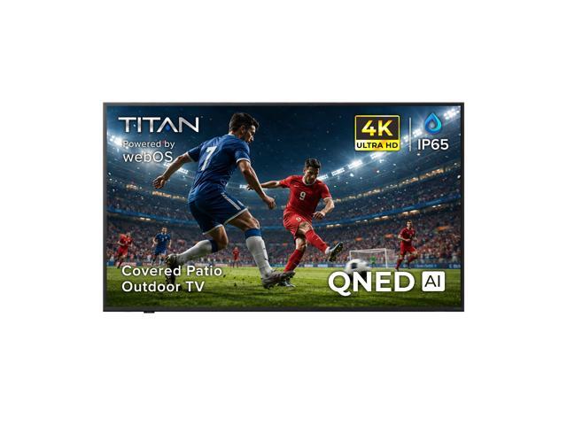 Titan L100 QNED 86-Inch 4K Smart Outdoor TV, Covered Patio, IP65, HDR10 Pro/HLG, 60Hz Refresh Rate, webOS AI OS, Wi-Fi 5, Dolby Digital, Outdoor TV...