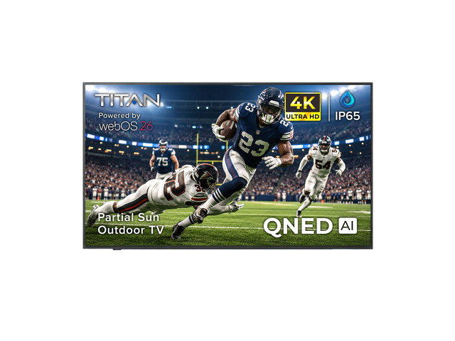 Titan L200 QNED Mini-LED 55-Inch 4K Smart Outdoor TV, Partial Sun, IP65, 1500 Nits, HDR10 Pro/HLG, 120Hz Refresh Rate, webOS AI OS, Wi-Fi 5, TV...