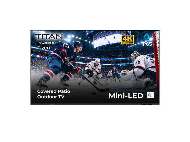 Titan S100 Mini-LED 43-Inch 4K Smart Outdoor TV, Covered Patio, IP65, 800 Nits, HDR10+, 60Hz, Tizen AI OS, Wi-Fi 5, OTS Lite, Outdoor TV Cover,...