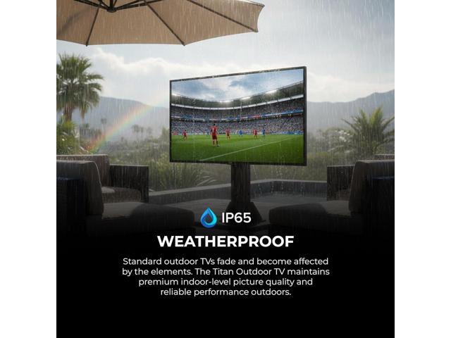 Titan S300 Mini-LED 85 Inch Outdoor TV, Full Sun, IP65 Smart Weatherproof TV, 4K HDR, 120 Hz, TizenAI OS, 1200Nits, Wi-Fi 5, HDR10+, Outdoor TV...