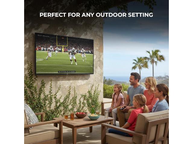 Titan G200 Mini-QLED 55 Inch Outdoor TV, Partial Sun, IP65 Smart Weatherproof TV, 4K HDR, 144Hz, GoogleAI OS, 2600Nits, Wi-Fi 5, Dolby...