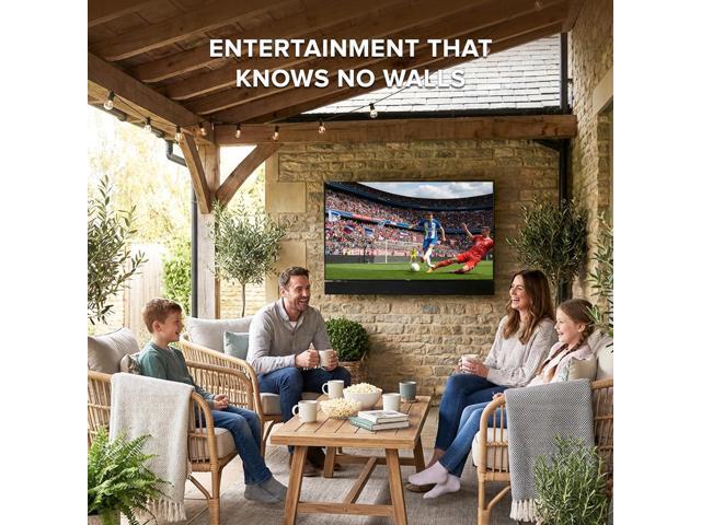 Titan L200 QNED 75 Inch Outdoor TV, Partial Sun, IP65 Smart Weatherproof TV, 4K HDR, 120 Hz, WebAI OS, 1500 Nits, Wi-Fi 6E, Dolby Digital, Outdoor...