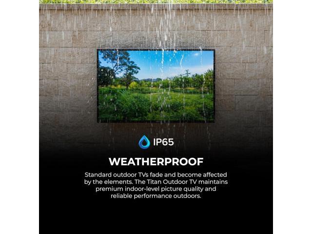 Titan G300 Mini-QLED 75 Inch Outdoor TV, Full Sun, IP65 Smart Weatherproof TV, 4K HDR, 144 Hz, GoogleAI OS, 5000Nits, Wi-Fi 6, Dolby Vision & Atmos,...