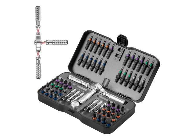 Ratchet Screwdriver Set, magnetic Screwdriver sets, S2 Steel Bits, DIY Combination Flexible Shaft, Suitable for Furniture Assembly, Precision...