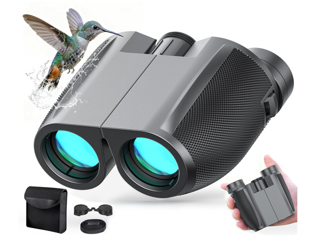 Binoculars 12x25 for Adults and Kids Compact Binocular Waterproof Binocular Wide Field of View for Bird Watching,Hiking,Hunting,Concert