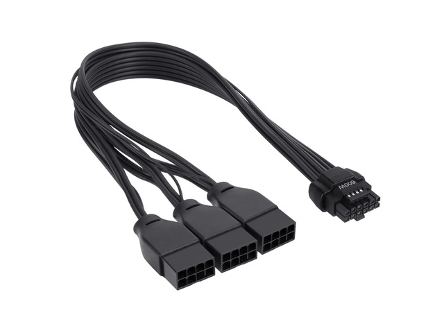 PCI-e 5.0 Extension Cable, 16 Pin(12+4) Male to PCIE 3x8Pin(6+2) Female Extension Cable, 12VHPWR 16AWG Cable Compatible for GPU RTX 3090Ti 4070Ti...