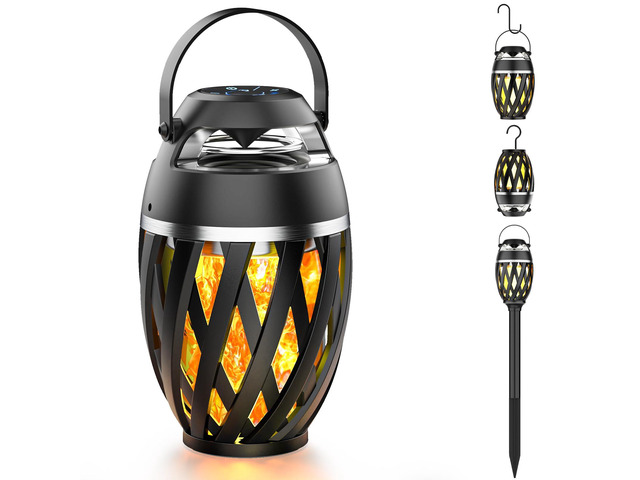 Gifts for Men Him Husband Boyfriend, Outdoor Bluetooth Speaker with Realistic Torch Flame Lights, Cool Portable Wireless Design for Patio Garden...