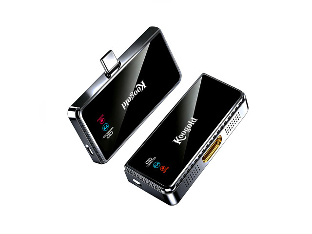 Wireless USB-C Transmitter and HDMI Receiver,1080P@60Hz Display Kit Supports phone, tablet and laptop screen mirroring on compatible HDMI...