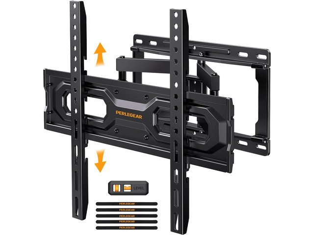 Full Motion TV Wall Mount for 26-65 inch TVs, TV Bracket Supports Swivel Articulating Level Extension Tilt Arms, Max VESA 400x400mm up to 99lbs,...