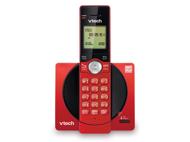 CS6919-16 DECT 6.0 Cordless Phone, Red - Caller ID/Call Waiting (Stores 30 Calls), Backlit Keypad & Display, Full Duplex Handset Speakerphone, Wall...