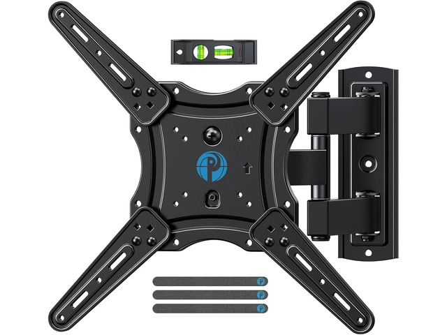 Full Motion TV Wall Mount for 2665 inch TVs up to 80 lbs Max VESA 400x400mm, TV Mount Bracket with Articulating Arms, Extension, Tilt, Swivel,...