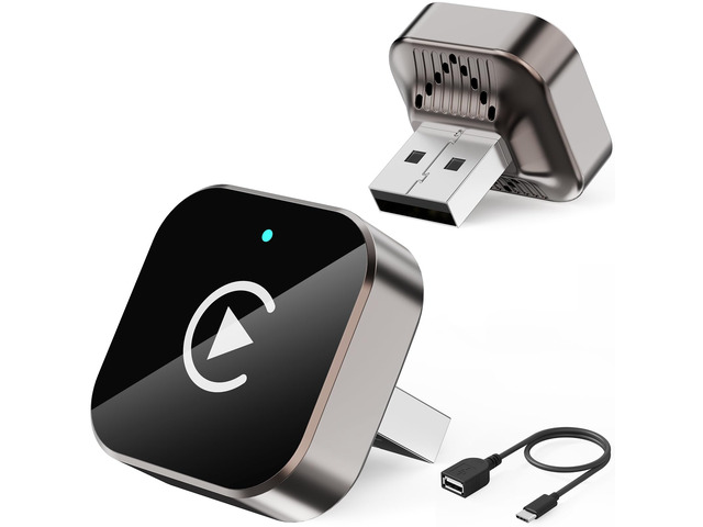 (2026 Upgraded) 2 in 1 Wireless CarPlay Adapter for Apple iPhoneAndroid Small Size,Plug and PlayFast Use Supports 1000+ Cars Wireless Adapter for...