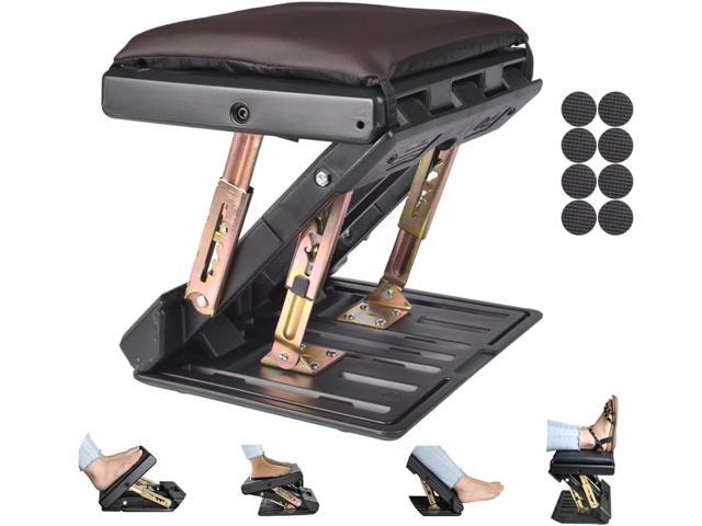 Foot Rest for Under Desk at Work 4-Level Height Adjustable, Ergonomic Foldable Footrest for Office, Gaming,Computer, Soft & Removable Pad Desk Foot...