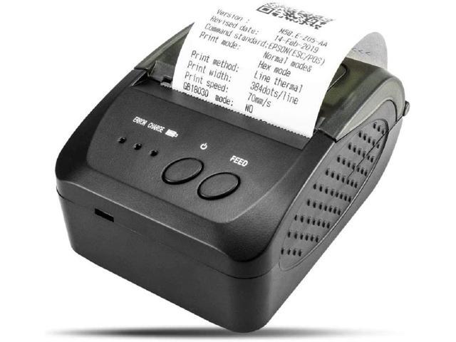 Bluetooth Receipt Printer, 58mm Mini Thermal POS Printer Portable Personal Bill Printer 2 inches for Restaurant Sales Retail Compatible with Android