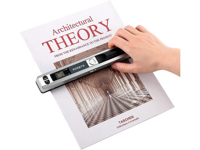 Portable Scanner, 900 DPI Photo Scanner for A4 Documents & Pictures, Wand Reader with 16G SD Card, Flat Scanning, USB Transfer to PC/Laptop, No...