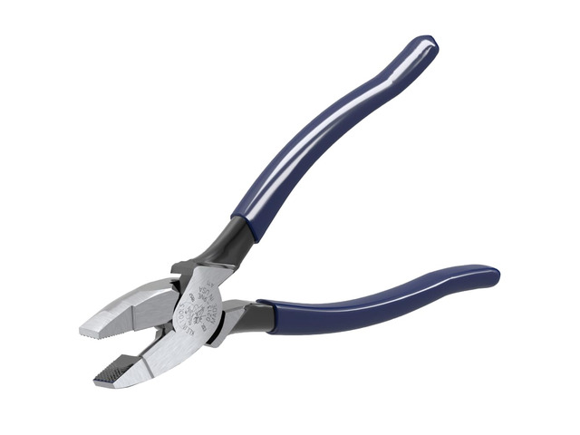 D213-9NE Pliers, Made in USA, 9-Inch Side Cutters, High Leverage Linesman Pliers Cut Copper, Aluminum and other Soft Metals