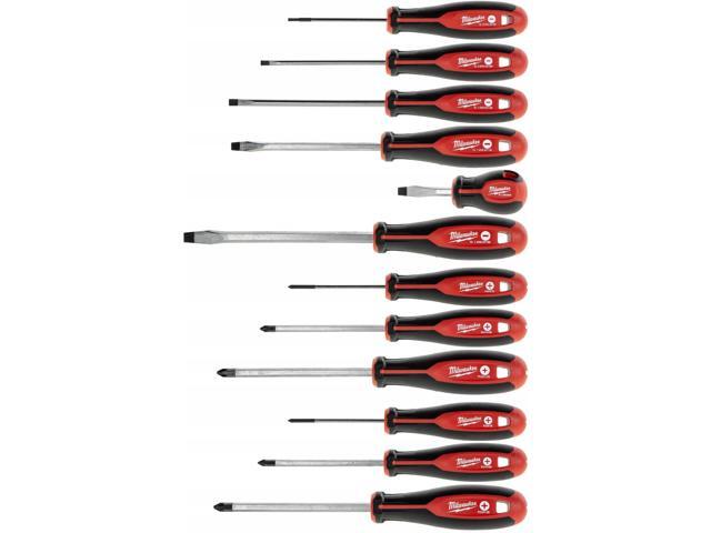 Milwaukee Set of 12 Tri-Lobe Screwdrivers 4932472003,Red