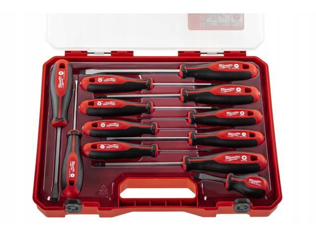 Milwaukee Set of 12 Tri-Lobe Screwdrivers 4932472003,Red