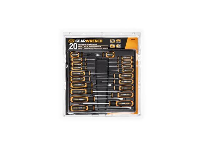 GEARWRENCH 20 Pc. Phillips/Slotted/Torx Dual Material Screwdriver Set - 80066H