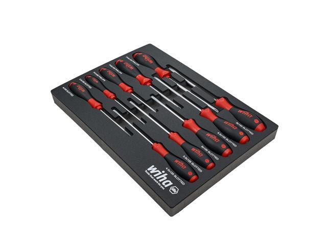 Wiha 30280 10 Piece SoftFinish Cushion Grip Screwdriver Tray Set
