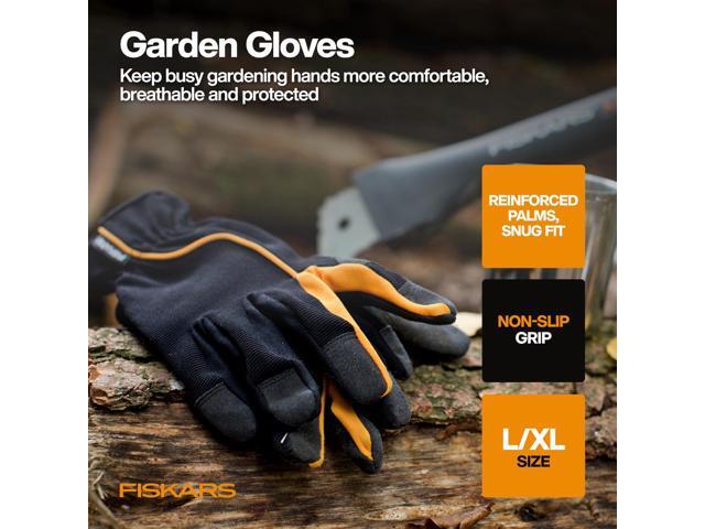 Fiskars Vegetable Gardening Essentials 6-Piece Tool Set for Cultivating, Serrated Stainless Steel Shears & 4-in-1 Seed Sower for Planting,...