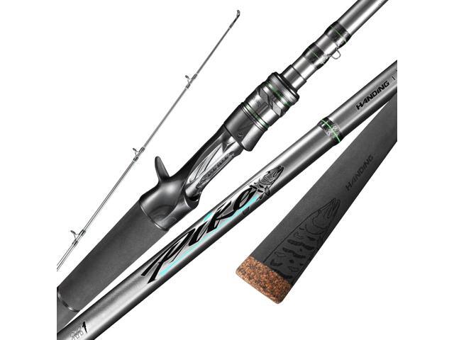 M1 Pike Heavy Fishing Rod Musky Rod 2-Piece Casting Rod with 30+24T Carbon Seaguide RA Guides Extended EVA Handle and Cork Base for Northern Pike.