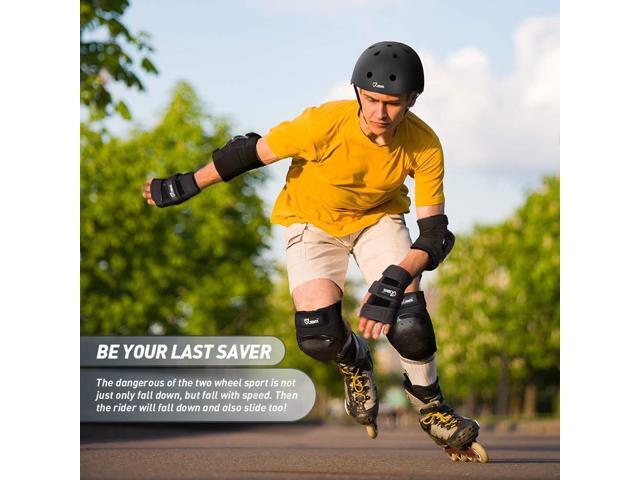 JBM Adult & Kid Skating Protective Gear Set for Beginner to Advanced, Skateboard Helmet Knee and Elbow Pads with Wrist Guards for Inline Roller...