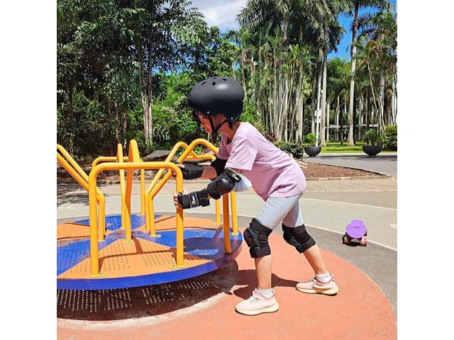 JBM Adult & Kid Skating Protective Gear Set for Beginner to Advanced, Skateboard Helmet Knee and Elbow Pads with Wrist Guards for Inline Roller...