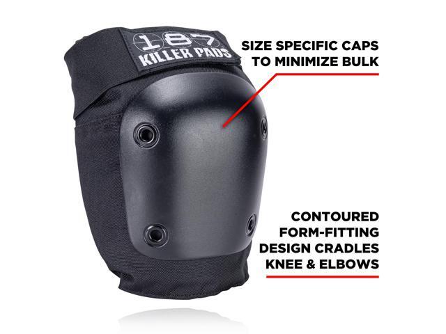 187 Killer Pads Six Pack Pad Set, Protective Gear for Elbows, Knees, and Wrists - Ideal for Skateboarding, Roller Skating, and Inline Skating...