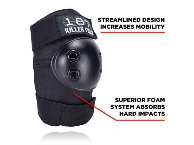 187 Killer Pads Six Pack Pad Set, Protective Gear for Elbows, Knees, and Wrists - Ideal for Skateboarding, Roller Skating, and Inline Skating...
