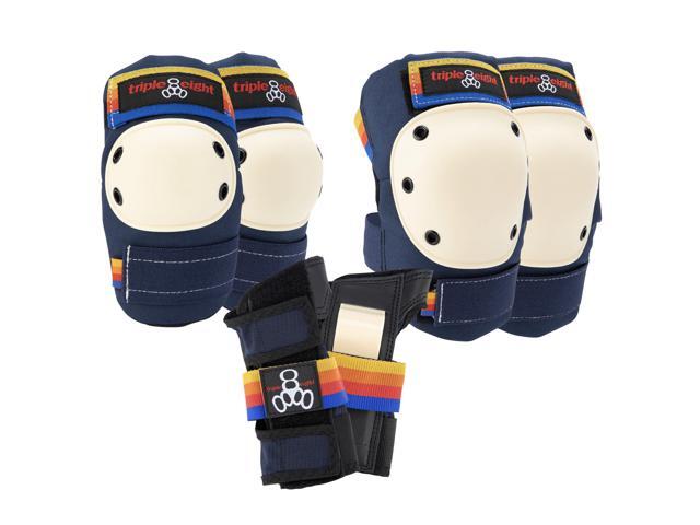Triple Eight Saver Series 3-Pack Pad Set Ideal for Skateboarding, In-line Skating, Roller Skating, and Biking